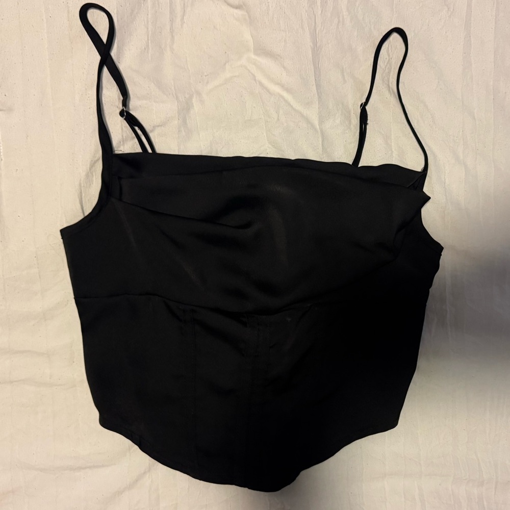 SHEIN Black Corset Tank Top